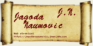 Jagoda Naumović vizit kartica